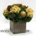 Loon Peak Mixed Floral Centerpiece in Wooden Cube Container BVZ1184